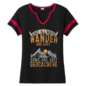 Geocache Gift For Men Treasure Hunt Ladies Halftime Notch Neck Tee