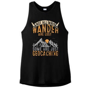 Geocache Gift For Men Treasure Hunt Ladies PosiCharge Tri-Blend Wicking Tank