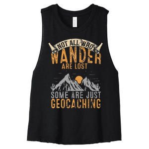 Geocache Gift For Men Treasure Hunt Women's Racerback Cropped Tank