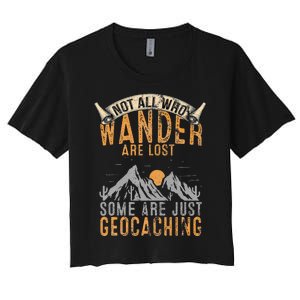 Geocache Gift For Men Treasure Hunt Women's Crop Top Tee