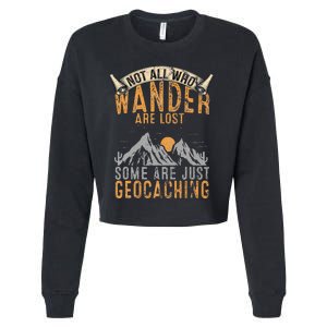 Geocache Gift For Men Treasure Hunt Cropped Pullover Crew