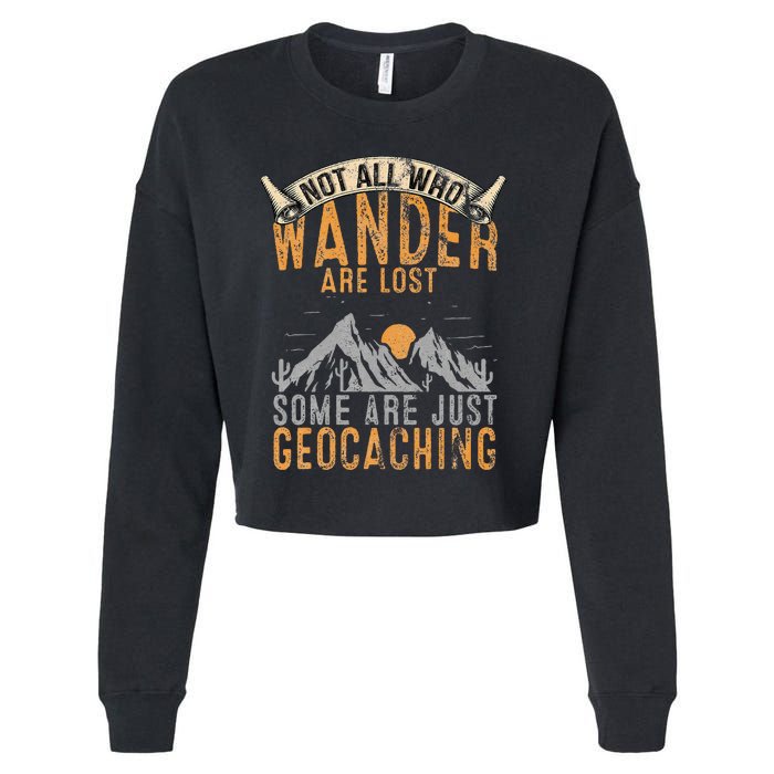 Geocache Gift For Men Treasure Hunt Cropped Pullover Crew