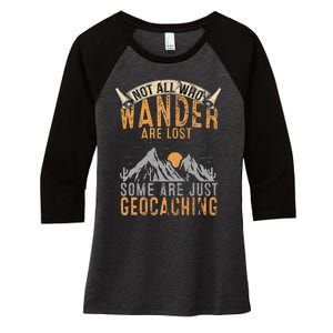 Geocache Gift For Men Treasure Hunt Women's Tri-Blend 3/4-Sleeve Raglan Shirt