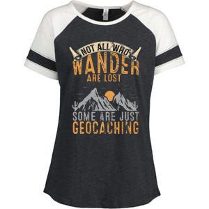 Geocache Gift For Men Treasure Hunt Enza Ladies Jersey Colorblock Tee