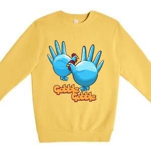 Gobble Gobble Funny Thanksgiving Turkey Premium Crewneck Sweatshirt