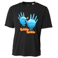 Gobble Gobble Funny Thanksgiving Turkey Cooling Performance Crew T-Shirt