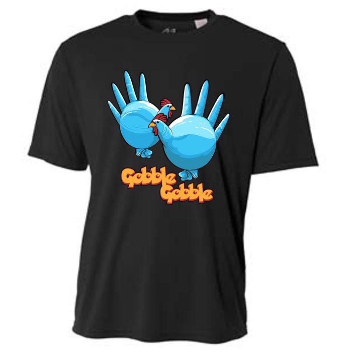 Gobble Gobble Funny Thanksgiving Turkey Cooling Performance Crew T-Shirt