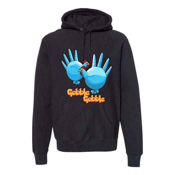 Gobble Gobble Funny Thanksgiving Turkey Premium Hoodie