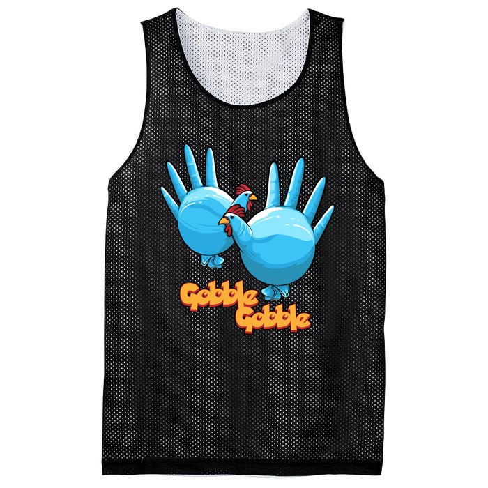 Gobble Gobble Funny Thanksgiving Turkey Mesh Reversible Basketball Jersey Tank