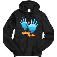 Gobble Gobble Funny Thanksgiving Turkey Tie Dye Hoodie