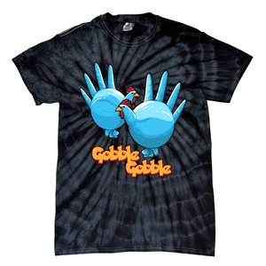 Gobble Gobble Funny Thanksgiving Turkey Tie-Dye T-Shirt