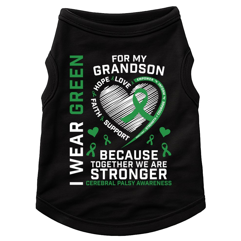 Grandma Grandpa Funny Gift Cp Grandson Cerebral Palsy Awareness Meaningful Gift Doggie Tank