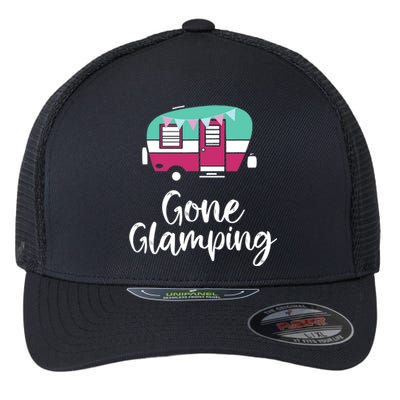 Gone Glamping Funny Glamper Queen Glamper Girl Glamping Flexfit Unipanel Trucker Cap