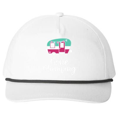 Gone Glamping Funny Glamper Queen Glamper Girl Glamping Snapback Five-Panel Rope Hat