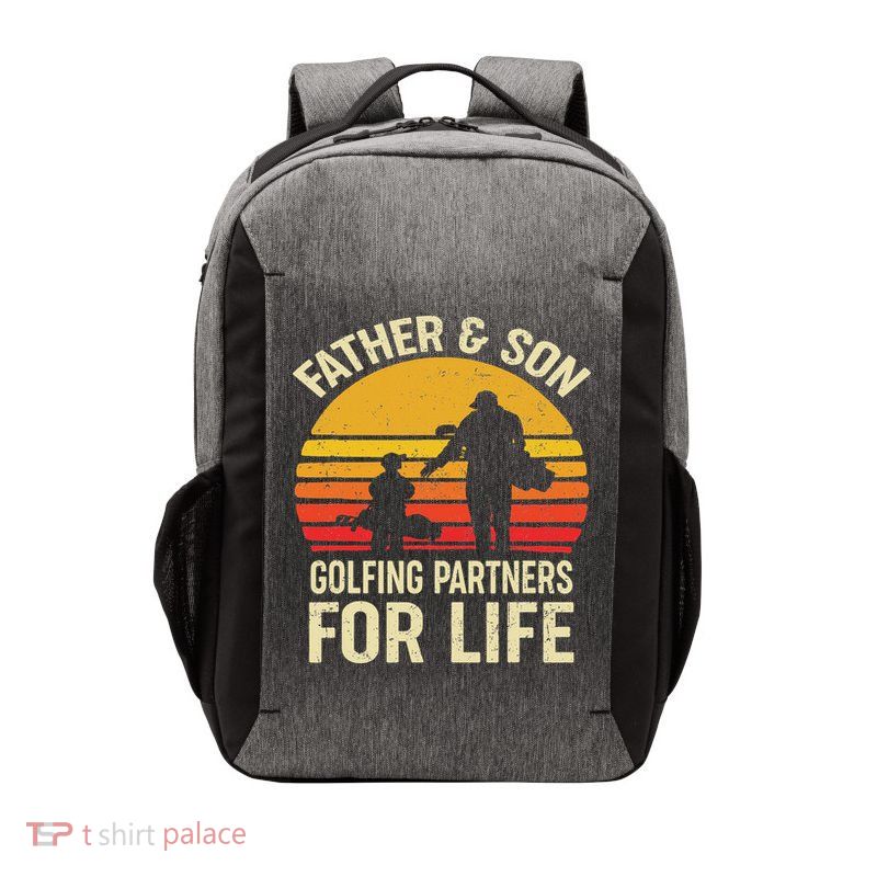 Golf Golfing Father Son Matching Dad Vector Backpack
