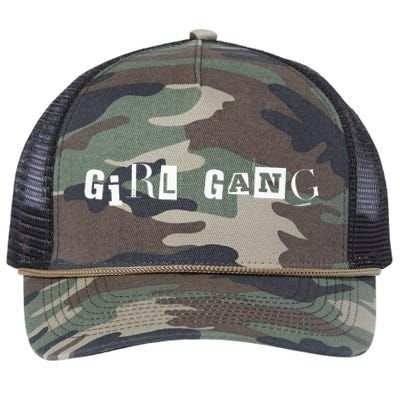 Girl Gang Funny Friends Retro Rope Trucker Hat Cap