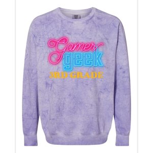 Gamer Geek Funny Game On 3Rd Grade Video Gamer Gift Colorblast Crewneck Sweatshirt