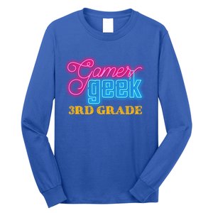 Gamer Geek Funny Game On 3Rd Grade Video Gamer Gift Long Sleeve Shirt