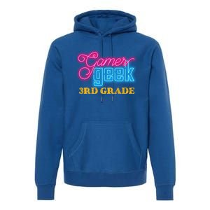 Gamer Geek Funny Game On 3Rd Grade Video Gamer Gift Premium Hoodie