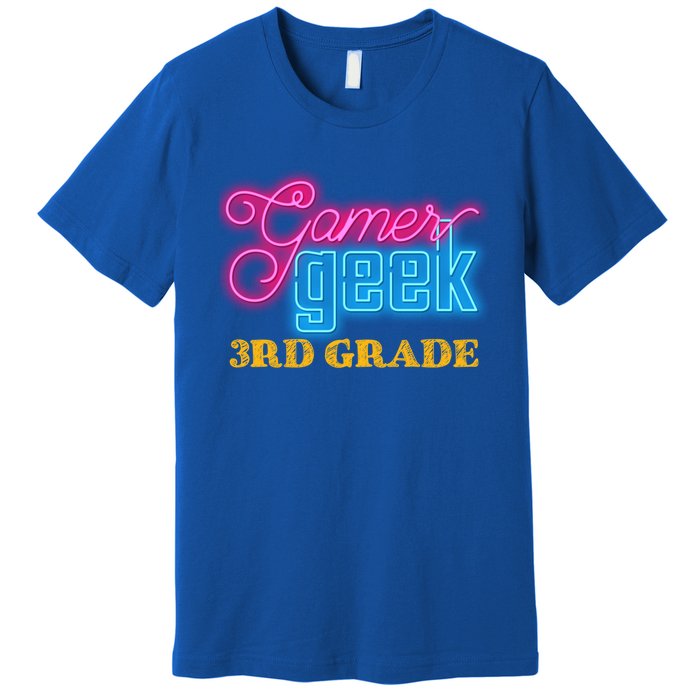 Gamer Geek Funny Game On 3Rd Grade Video Gamer Gift Premium T-Shirt