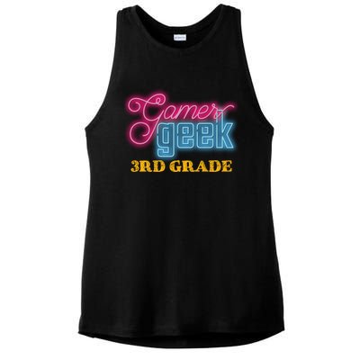 Gamer Geek Funny Game On 3Rd Grade Video Gamer Gift Meaningful Gift Ladies PosiCharge Tri-Blend Wicking Tank