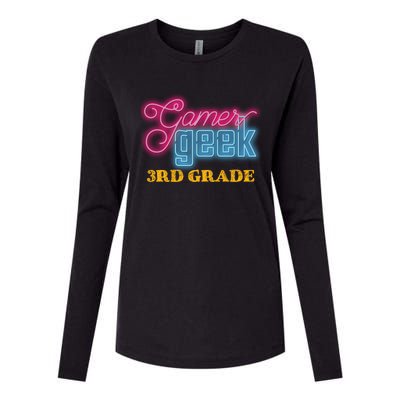 Gamer Geek Funny Game On 3Rd Grade Video Gamer Gift Meaningful Gift Womens Cotton Relaxed Long Sleeve T-Shirt