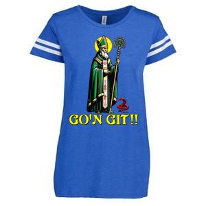 Gon Git Funny St Patricks Day Shamrock St Patty Party Irish Enza Ladies Jersey Football T-Shirt