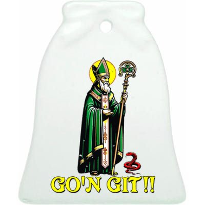 Gon Git Funny St Patricks Day Shamrock St Patty Party Irish Ceramic Bell Ornament