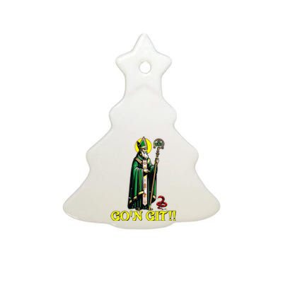 Gon Git Funny St Patricks Day Shamrock St Patty Party Irish Ceramic Tree Ornament