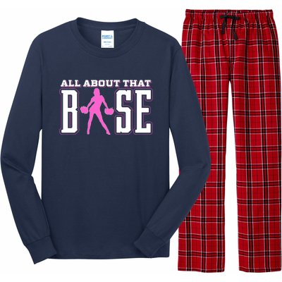 Great Gift For The Cheerleader All About That Base Cheerleading Long Sleeve Pajama Set