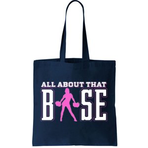 Great Gift For The Cheerleader All About That Base Cheerleading Tote Bag