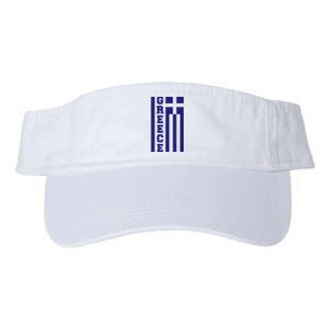 Greece Greek Flag Heart Valucap Bio-Washed Visor