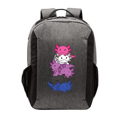 Genderfluid Gender Fluid Pride LGBTQ Axolotl Vector Backpack
