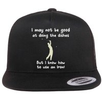 Golf Gag Fun Vintage Golfing Iron Pun Joke Golfer Flat Bill Trucker Hat