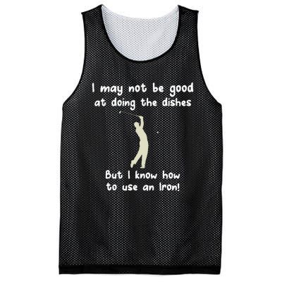 Golf Gag Fun Vintage Golfing Iron Pun Joke Golfer Mesh Reversible Basketball Jersey Tank