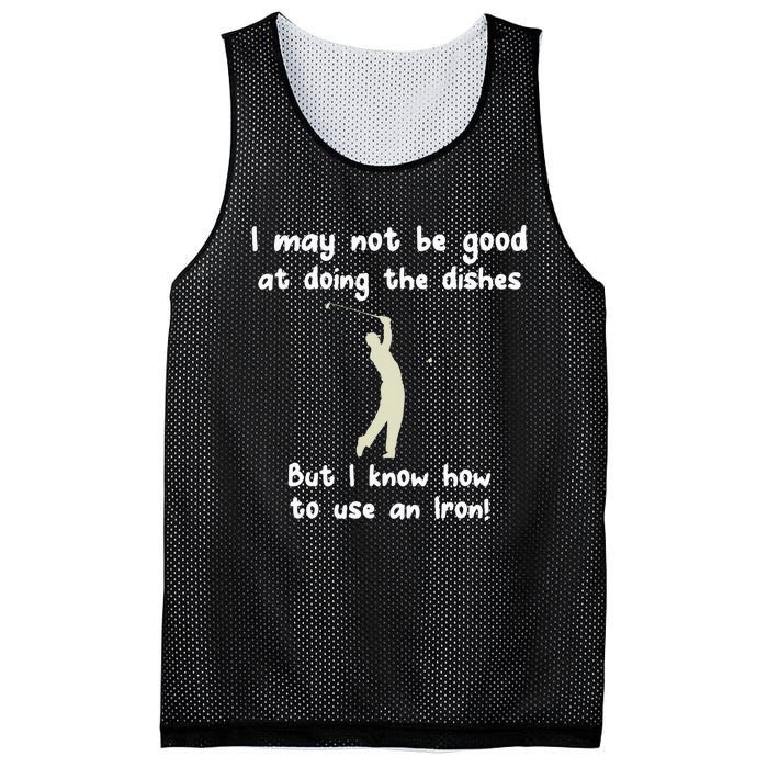 Golf Gag Fun Vintage Golfing Iron Pun Joke Golfer Mesh Reversible Basketball Jersey Tank