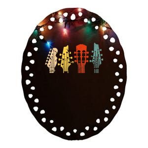 Guitar Gift For Women Music Band Guitarist Stuff Ceramic Oval Ornament