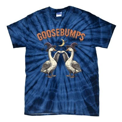 Goosebumps Geese Funny Halloween Witches Hat Tie-Dye T-Shirt