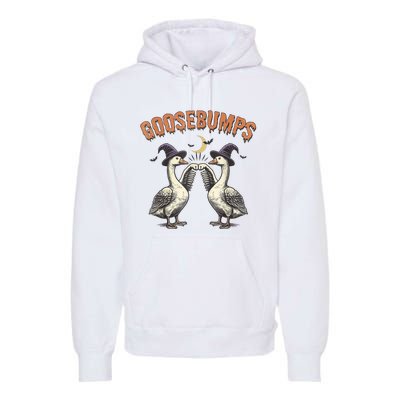 Goosebumps Geese Funny Halloween Witches Hat Premium Hoodie