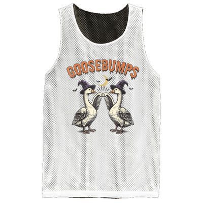 Goosebumps Geese Funny Halloween Witches Hat Mesh Reversible Basketball Jersey Tank