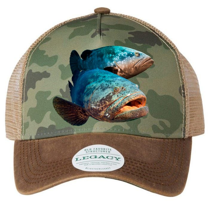 Goliath Grouper Fish Legacy Tie Dye Trucker Hat