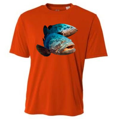 Goliath Grouper Fish Cooling Performance Crew T-Shirt