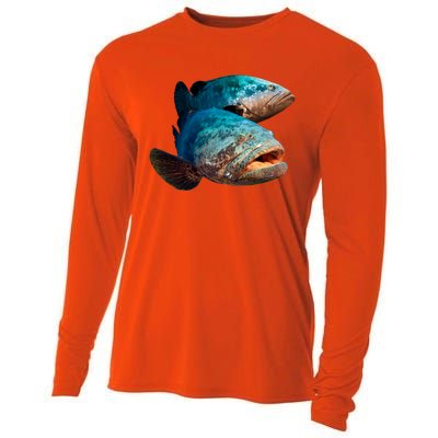 Goliath Grouper Fish Cooling Performance Long Sleeve Crew