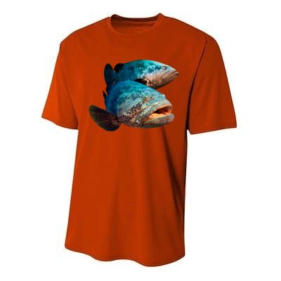 Goliath Grouper Fish Performance Sprint T-Shirt