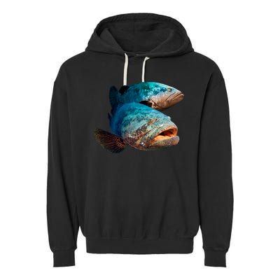 Goliath Grouper Fish Garment-Dyed Fleece Hoodie