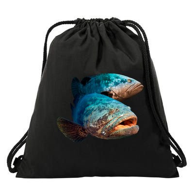 Goliath Grouper Fish Drawstring Bag