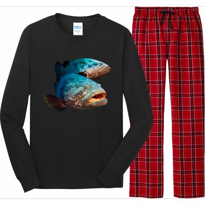 Goliath Grouper Fish Long Sleeve Pajama Set