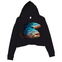 Goliath Grouper Fish Crop Fleece Hoodie