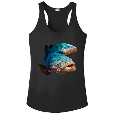 Goliath Grouper Fish Ladies PosiCharge Competitor Racerback Tank