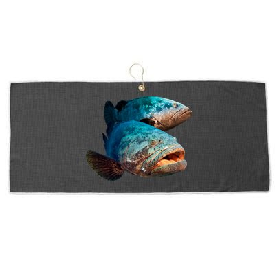 Goliath Grouper Fish Large Microfiber Waffle Golf Towel